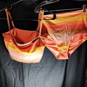Sunset Striped Swimsuit
